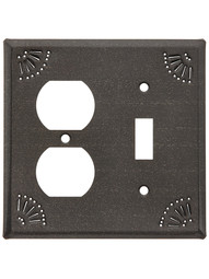 Pierced Tin Combination Toggle/Duplex Cover Plate